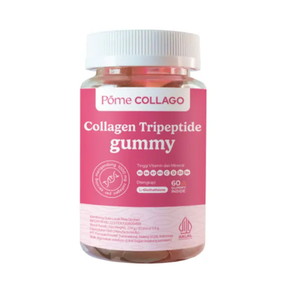 Pome COLLAGO Gummy Kolagen Tripeptide untuk Kulit Glowing & Kencang